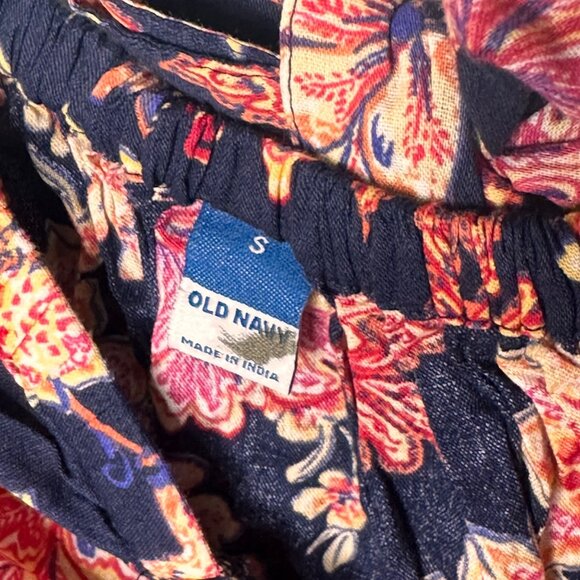 NWT Old Navy Floral Tie Back Swing Top Womens S Boho Hippie Festival Cottage - Picture 5 of 14